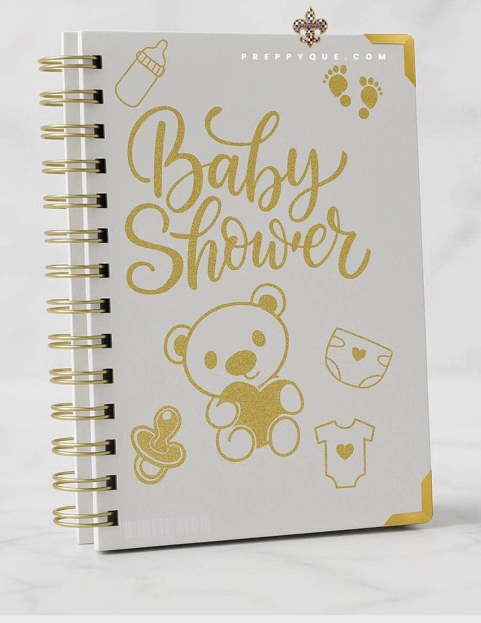 ASH GRAY AND GOLD BABY SHOWER