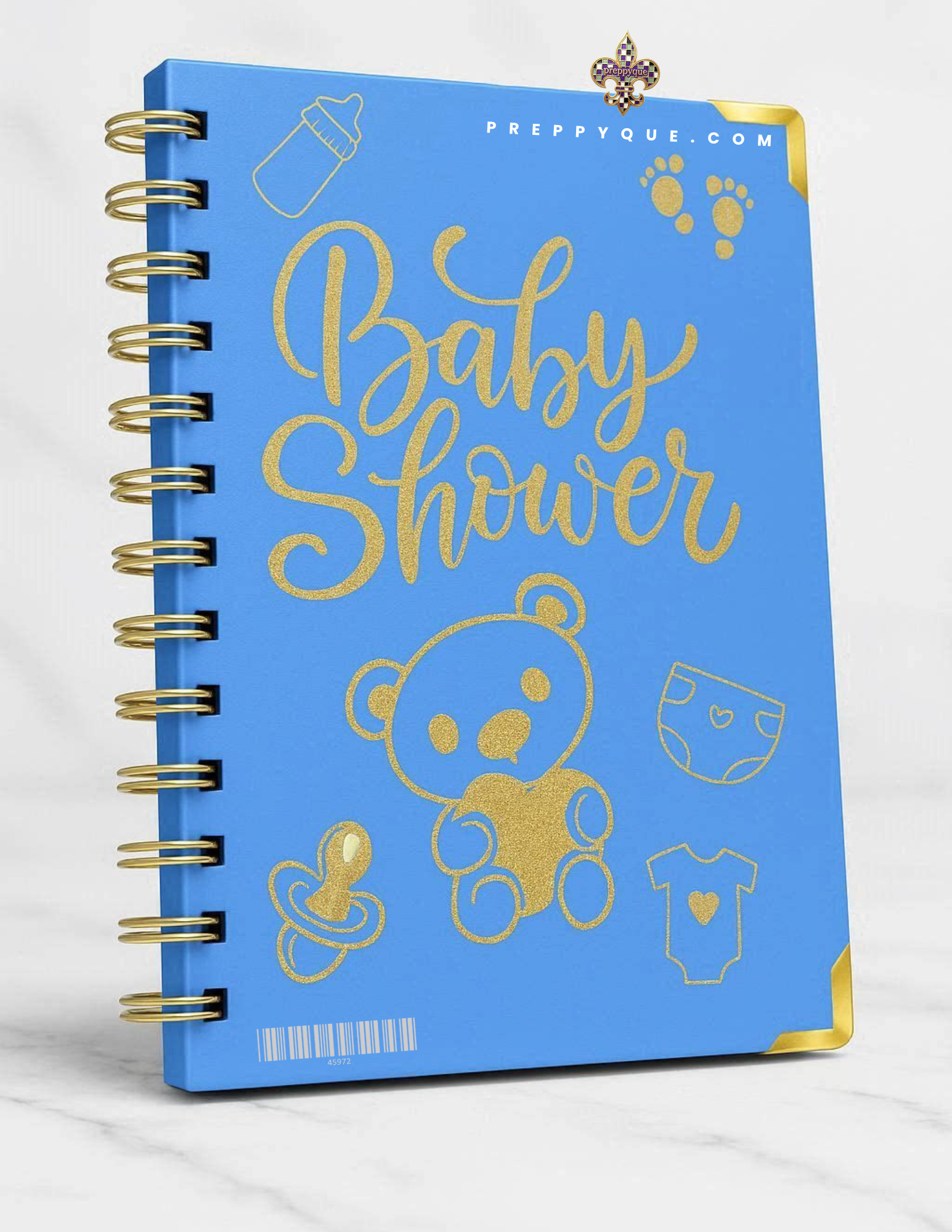 SOFT BLUE AND GOLD BABY SHOWER