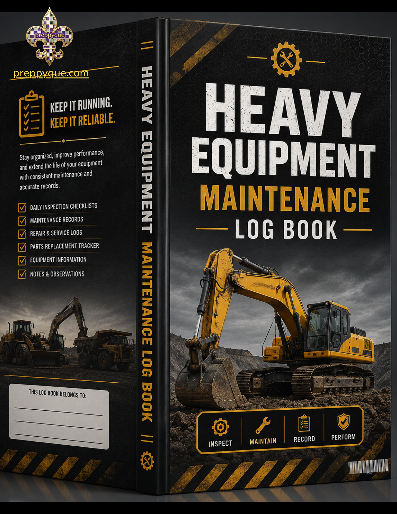 HEAVY EQUIPMENT MAINTENANCE LOG BOOK