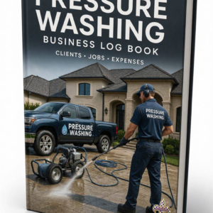 PRESSURE WASHING BUSINESS LOG BOOK